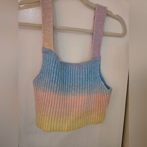 Urban Outfitters Out From Under Rainbow Sweater Tank Crop Top